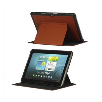 Samsung Galaxy Case on Samsung Galaxy Tab 2 10 1 P5100  P5110 Folio Leder Case   Orange