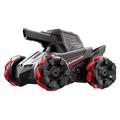 4DRC 4D-Y8 RC Tank Car / 4WD Offroad-Wassergeschoss-Shooter mit Dual Control und zwei Akkus - Rot