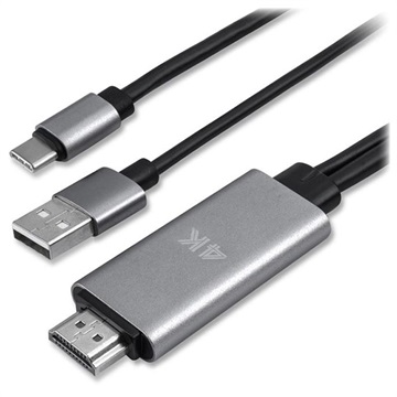 4smarts USB-C / HDMI 4K UHD Kabel Adapter - 1.8m - Schwarz