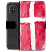 Samsung Galaxy A51 Premium Schutzhülle mit Geldbörse - Dänische Flagge