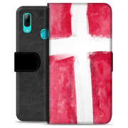 Huawei P Smart (2019) Premium Schutzhülle mit Geldbörse - Dänische Flagge