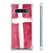 Samsung Galaxy S10+ Hybrid Hülle - Dänische Flagge