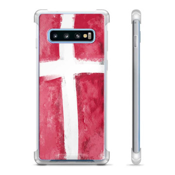 Samsung Galaxy S10+ Hybrid Hülle - Dänische Flagge