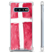 Samsung Galaxy S10 Hybrid Hülle - Dänische Flagge