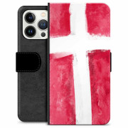 iPhone 13 Pro Premium Schutzhülle mit Geldbörse - Dänische Flagge