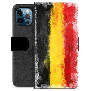 iPhone 12 Pro Premium Schutzhülle mit Geldbörse - Deutsche Flagge