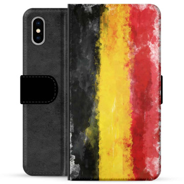 iPhone X / iPhone XS Premium Schutzhülle mit Geldbörse - Deutsche Flagge