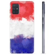 Samsung Galaxy A71 TPU Hülle - Französische Flagge