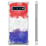 Samsung Galaxy S10 Hybrid Hülle - Französische Flagge