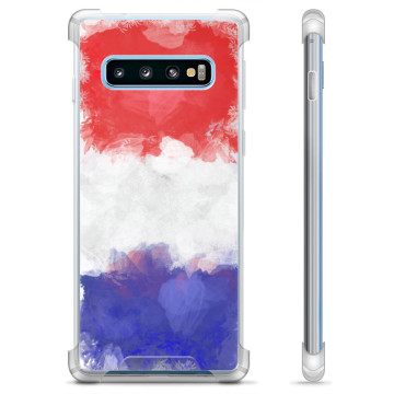 Samsung Galaxy S10 Hybrid Hülle - Französische Flagge