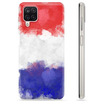 Samsung Galaxy A12 TPU Hülle - Französische Flagge