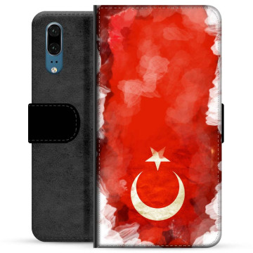 Huawei P20 Premium Schutzhülle mit Geldbörse - Türkische Flagge