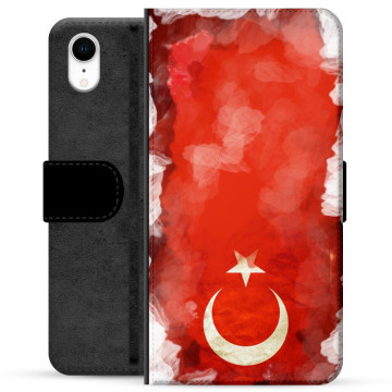 iPhone XR Premium Schutzhülle mit Geldbörse - Türkische Flagge