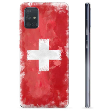 Samsung Galaxy A71 TPU Hülle - Schweizer Flagge