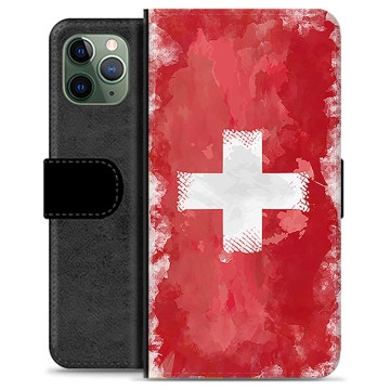 iPhone 11 Pro Premium Schutzhülle mit Geldbörse - Schweizer Flagge