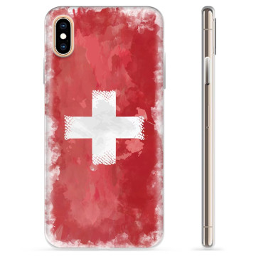 iPhone X / iPhone XS TPU Hülle - Schweizer Flagge