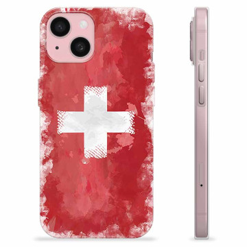 iPhone 15 TPU-Hülle - Schweizer Flagge