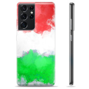 Samsung Galaxy S21 Ultra TPU Hülle - Italienische Flagge