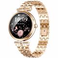 AK73 Damen-Smartwatch mit Strass-Edelstahlarmband - Gold