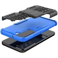 Anti-Slip Samsung Galaxy S22 5G Hybrid Hülle mit Stand - Blau / Schwarz