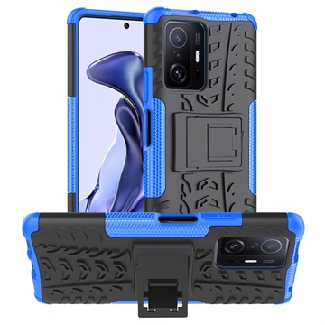 Anti-Rutsch Xiaomi 11T/11T Pro Hybrid Hülle mit Stand - Blau / Schwarz