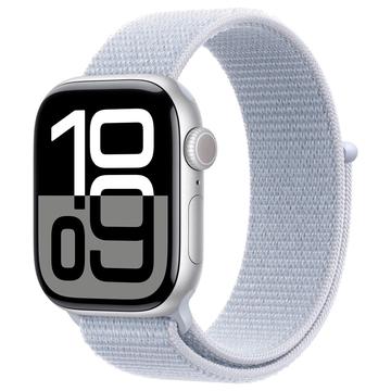 Apple Watch 10 GPS MWWN3QN/A - Aluminium, blaue Wolke Sport Loop, 46mm - Silber