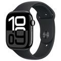 Apple Watch 10 LTE MWX63QN/A - Aluminium, schwarzes Sportband, S/M, 42mm - Tiefschwarz