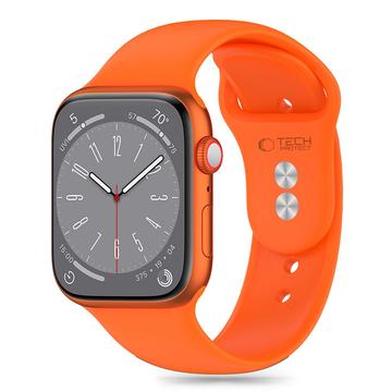 Apple Watch Serie 10/9/8/7/6/SE Tech-Protect Silikonarmband - 40mm/41mm/42mm - Helles Orange