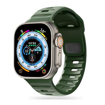 Apple Watch Series Ultra 2/Ultra/10/9/8/SE (2022)/7/SE/6/5/4/3/2/1 Tech-Protect IconBand Line Silikonarmband - 49mm/46mm/45mm/44mm/42mm - Armeegrün