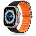 Apple Watch Ultra 2/Ultra/9/8/SE (2022)/7/SE/6/5/4 Tech-Protect Iconband Pro TPU Armband - 49mm/45mm/44mm/42mm - Schwarz / Orange