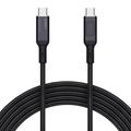 Aukey CB-MCC101 USB-C-Kabel mit LCD-Anzeige - 100W, 1m - Schwarz