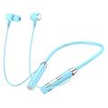 B3 9D Surround Stereo Bluetooth Sport-Kopfhörer mit Silikon-Nackenband - Blau