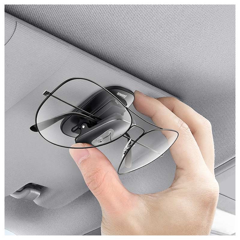cypreason Auto-Brillenhalter,Multifunktionaler Sonnenbrillenhalter für  Autovisier - Brillenhalter Aufhänger Brillenhalterung Auto Visier Brille
