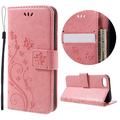 iPhone 7/8/SE (2020)/SE (2022) Butterfly Serie Wallet Schutzhülle - Rosa