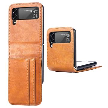 Card Serie Samsung Galaxy Z Flip4 5G Wallet Hülle - Braun