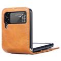 Card Serie Samsung Galaxy Z Flip4 5G Wallet Hülle - Braun