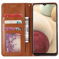 Card Set Serie Samsung Galaxy A22 4G Wallet Hülle - Weinrot