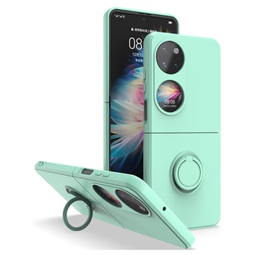 Huawei P50 Pocket Hülle mit Ringhalterung - Hellcyan