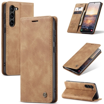 Samsung Galaxy S24 Caseme 013 Serie Schutzhülle mit Geldbörse - Braun