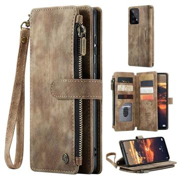 Caseme C30 Multifunktions Samsung Galaxy A53 5G Wallet Hülle - Braun