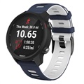 Zweifarbiges Garmin Vivoactive 4 Silikon Sportarmband - Blau / Weiß