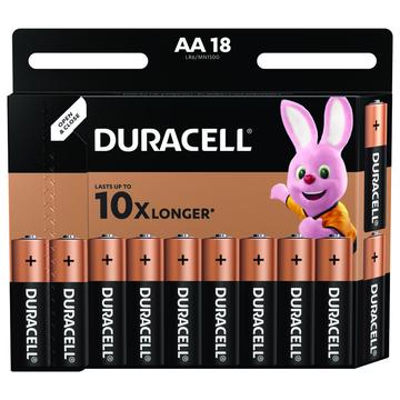 Duracell Basic LR6/AA Alkaline-Batterien - 18 Stück.