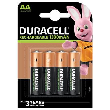 Duracell Recharge R6/AA Wiederaufladbare Batterien 1300mAh - 4 Stk.