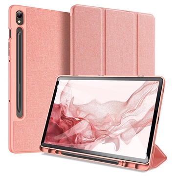 Samsung Galaxy Tab S9 Dux Ducis Domo Tri-Fold Smart Folio Hülle - Rosa