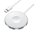 ESSAGER 3-in-1 15W Magnetisches drahtloses Ladegerät für iPhone 12 / 13 / 14 / 15 / 16, AirPods, iWatch Slim Charging Pad