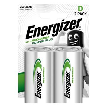 Energizer Recharge Power Plus Wiederaufladbare R20/D Batterien 2500mAh - 2 Stk.