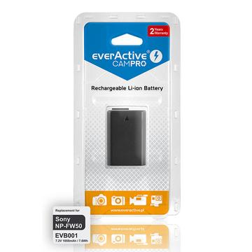 EverActive CamPro EVB001 Akku - Sony Alpha 33, Sony Alpha 55, Sony NEX-3 - 1050mAh