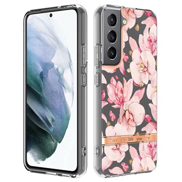 Flower Serie Samsung Galaxy S22 5G TPU Hülle - Rosa Gardenie