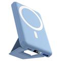 Zusammenklappbare MagSafe Power Bank mit LED-Anzeige - 10000mAh - Baby Blau