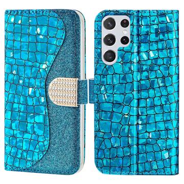 Croco Bling Serie Samsung Galaxy S23 Ultra 5G Wallet Hülle